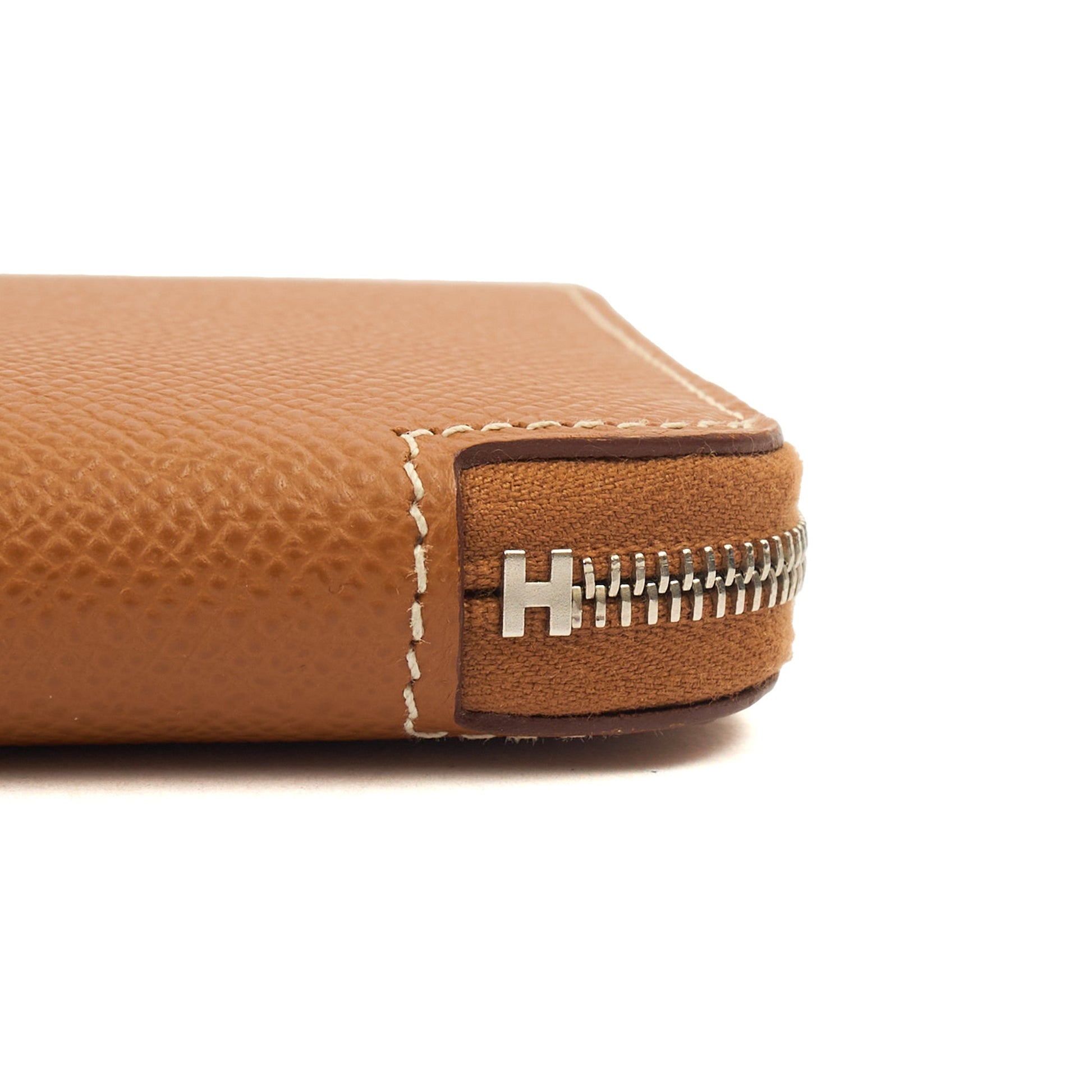 Hermes Purse Wallet in Gold, Epsom Leather — Lifestyle View