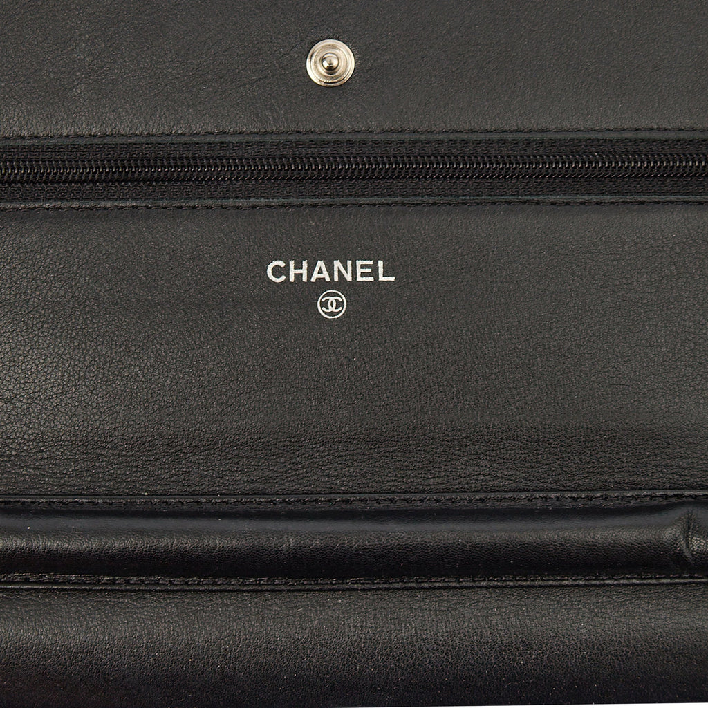 Chanel Cross Body Wallet on Chain in Black, Caviar Leather — Alternate View 19