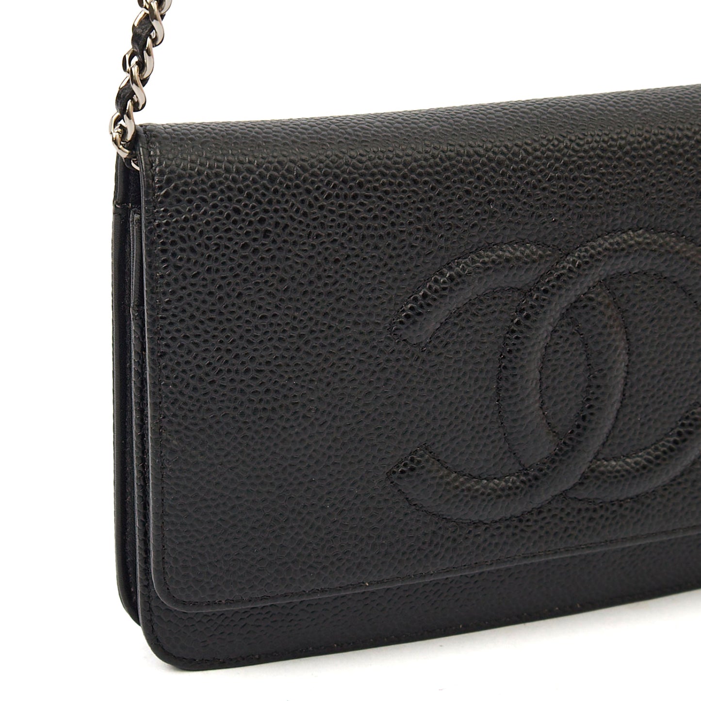 Chanel Cross Body Wallet on Chain in Black, Caviar Leather — Alternate View 18