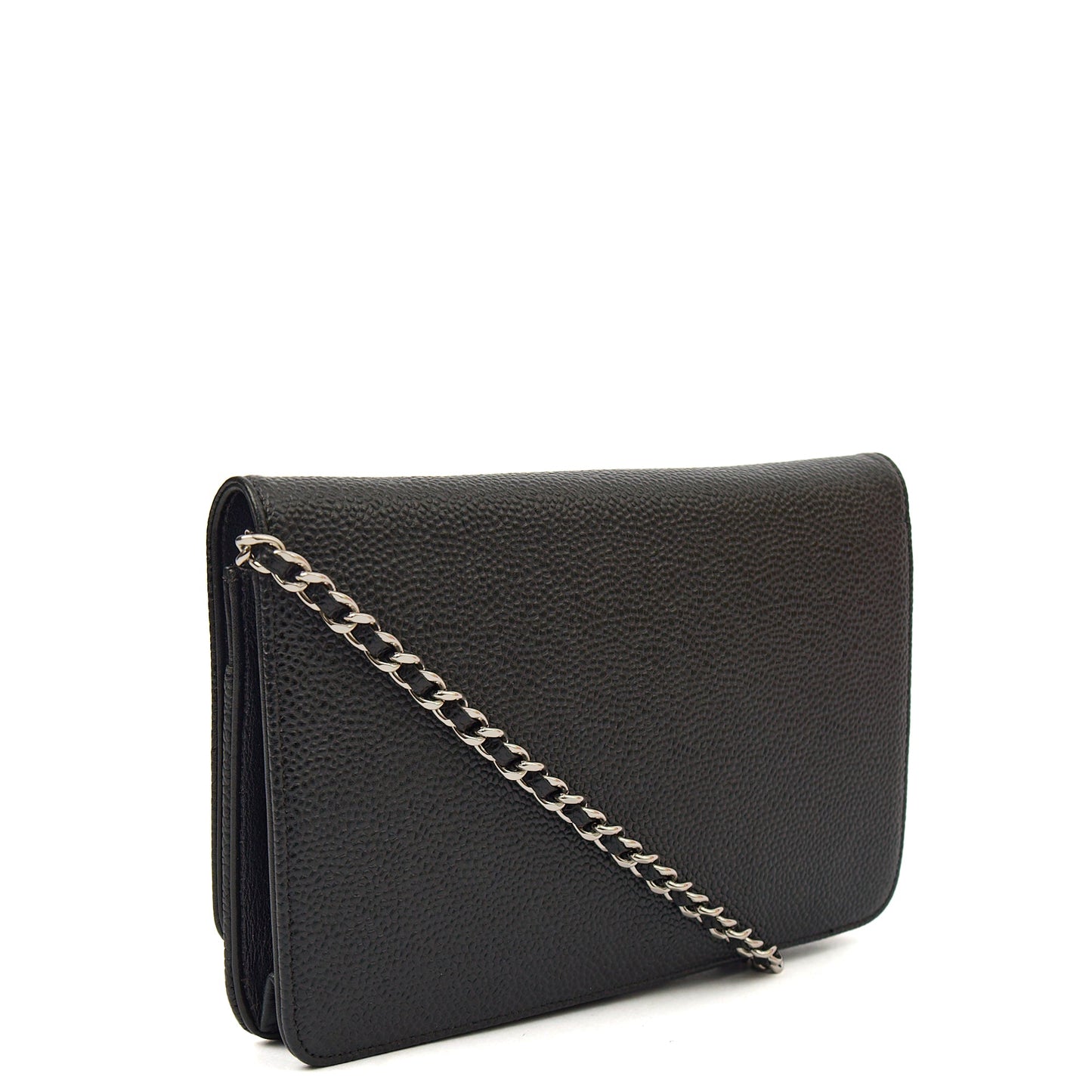 Chanel Cross Body Wallet on Chain in Black, Caviar Leather — Alternate View 13