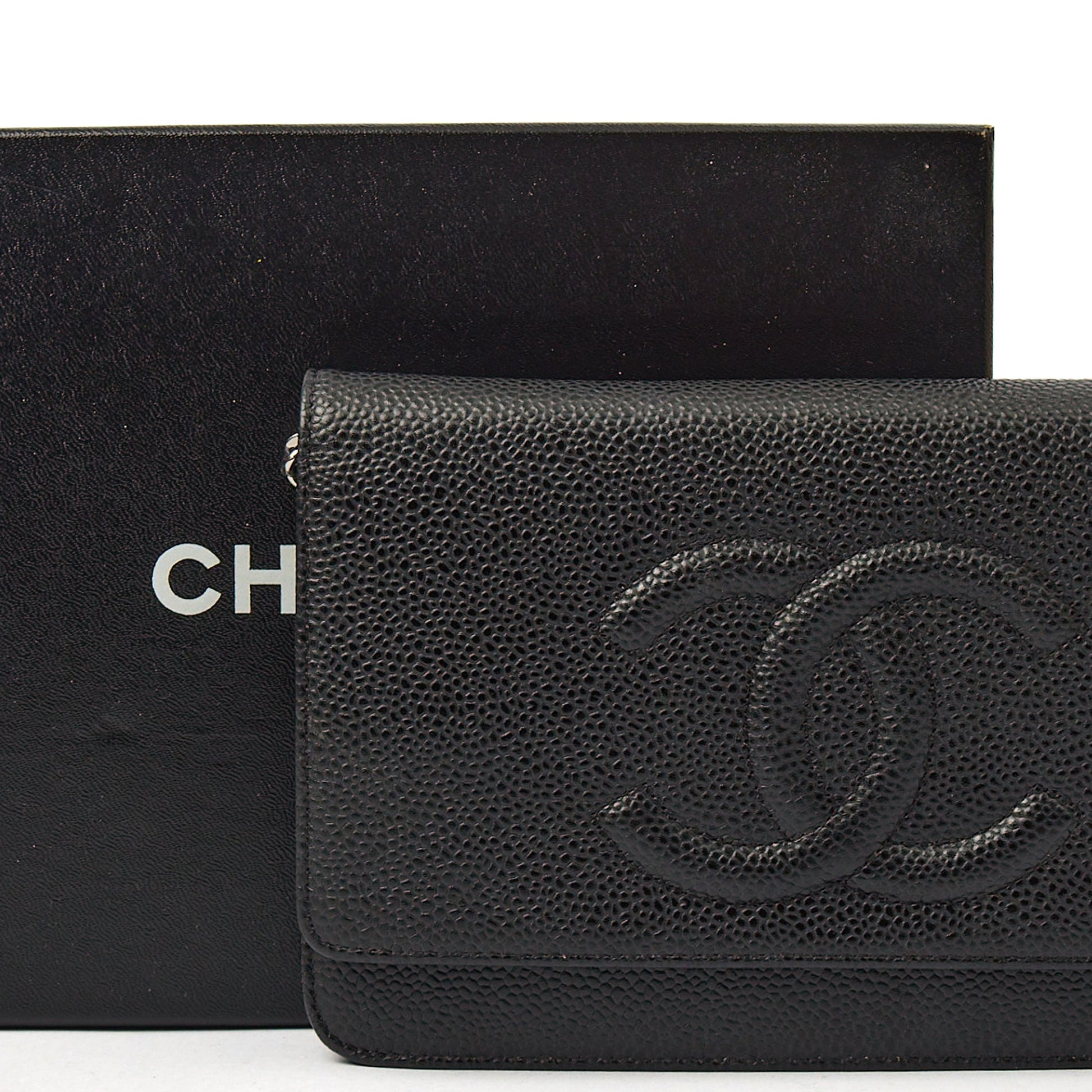 Chanel Cross Body Wallet on Chain in Black, Caviar Leather — Alternate View 22