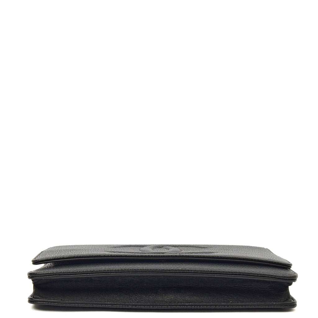 Chanel Cross Body Wallet on Chain in Black, Caviar Leather — Alternate View 25