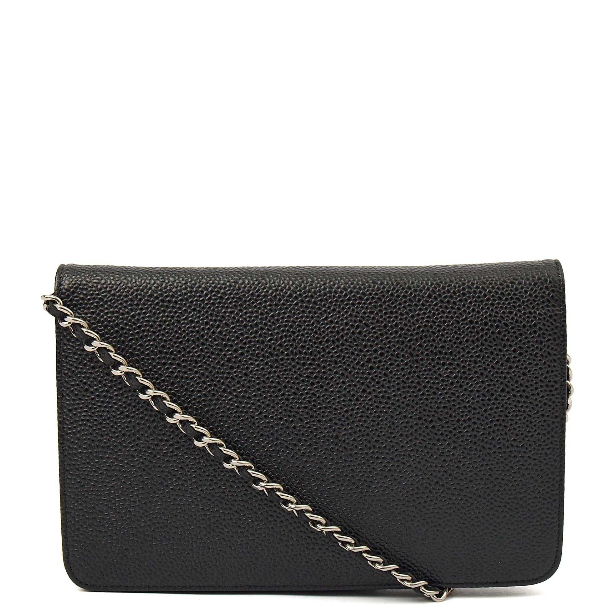 Chanel Cross Body Wallet on Chain in Black, Caviar Leather — Alternate View 14