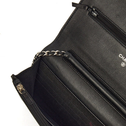 Chanel Cross Body Wallet on Chain in Black, Caviar Leather — Alternate View 20