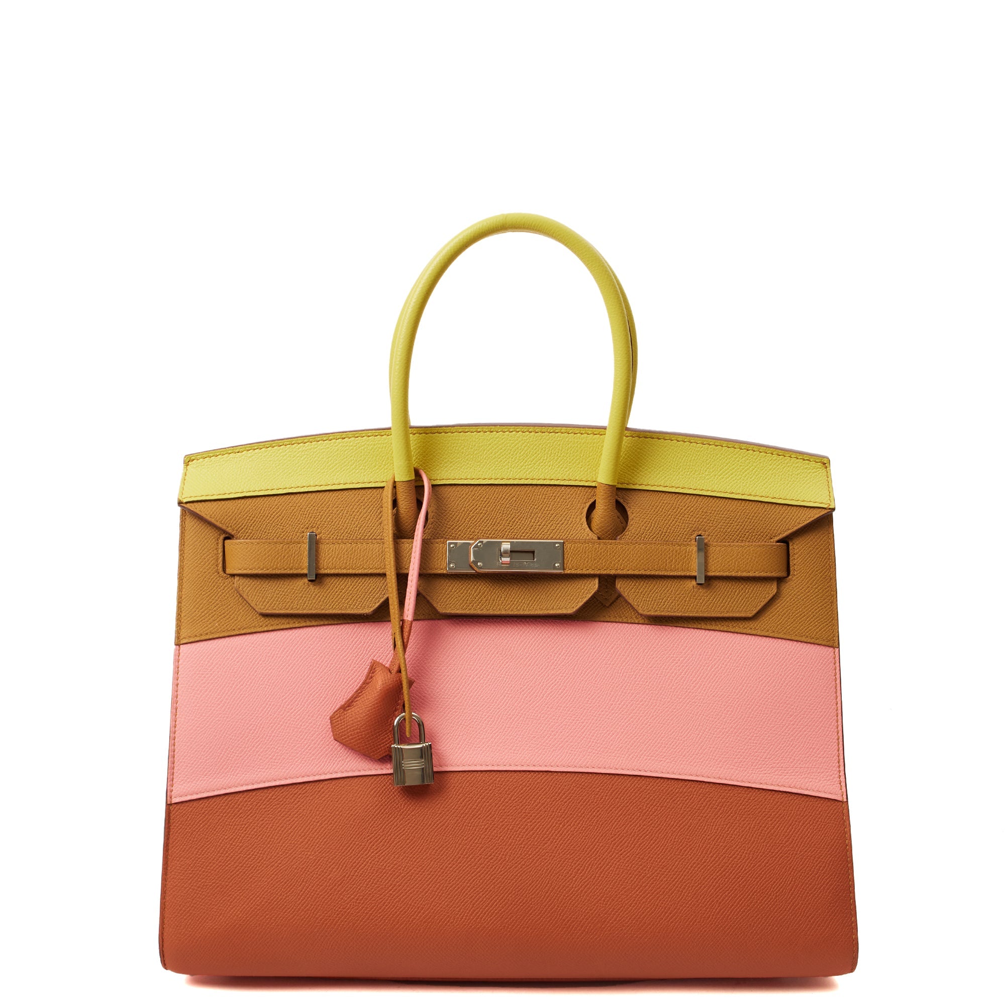 Hermes Birkin 35 in Rose Confetti, Epsom Leather — Front View