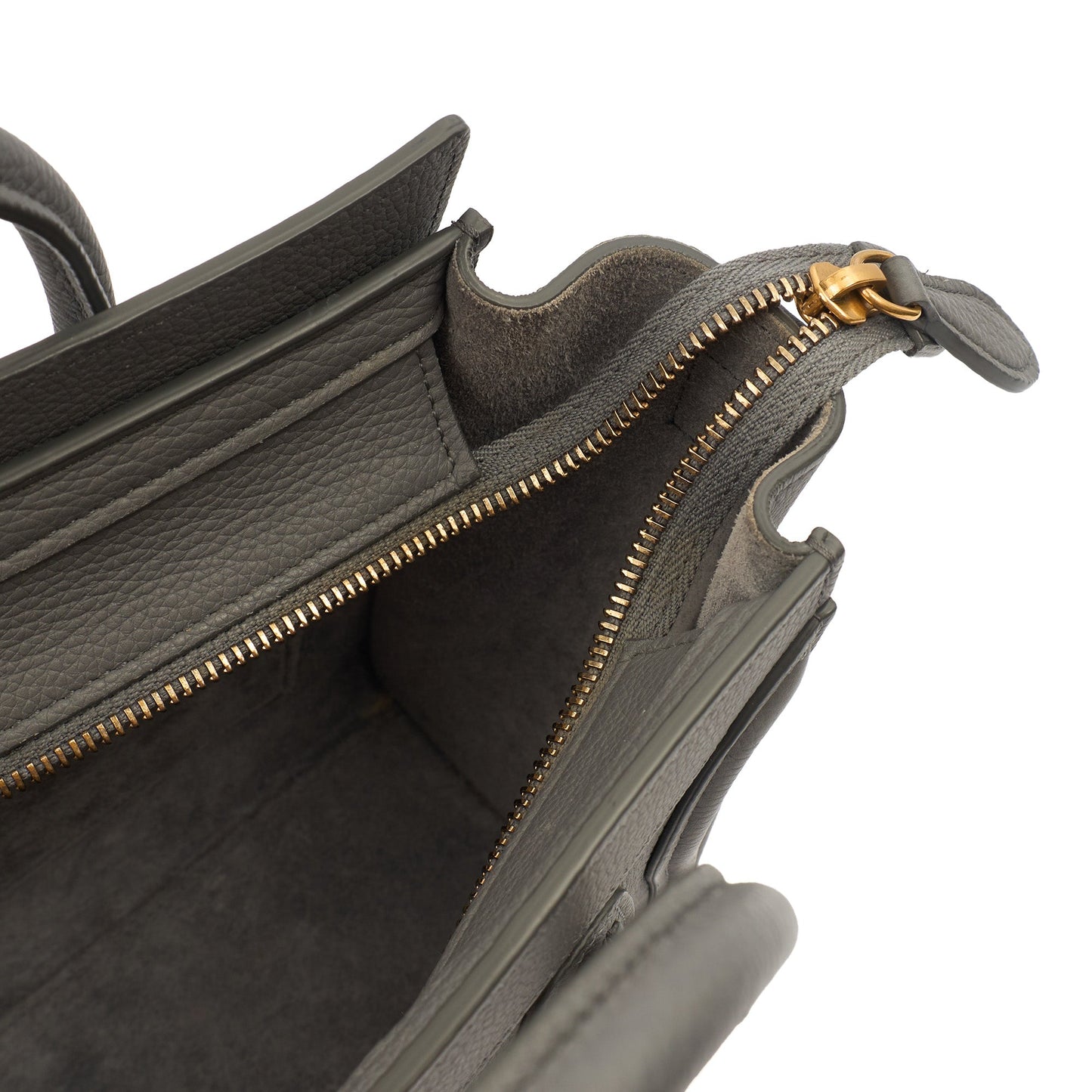 Celine Cross Body Luggage - Nano in Kohl, Leather — Alternate View 8
