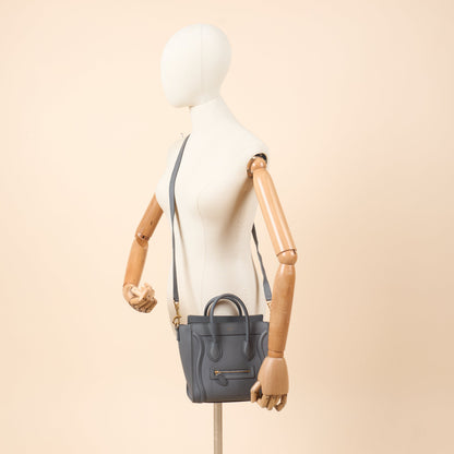 Celine Cross Body Luggage - Nano in Kohl, Leather — Back View