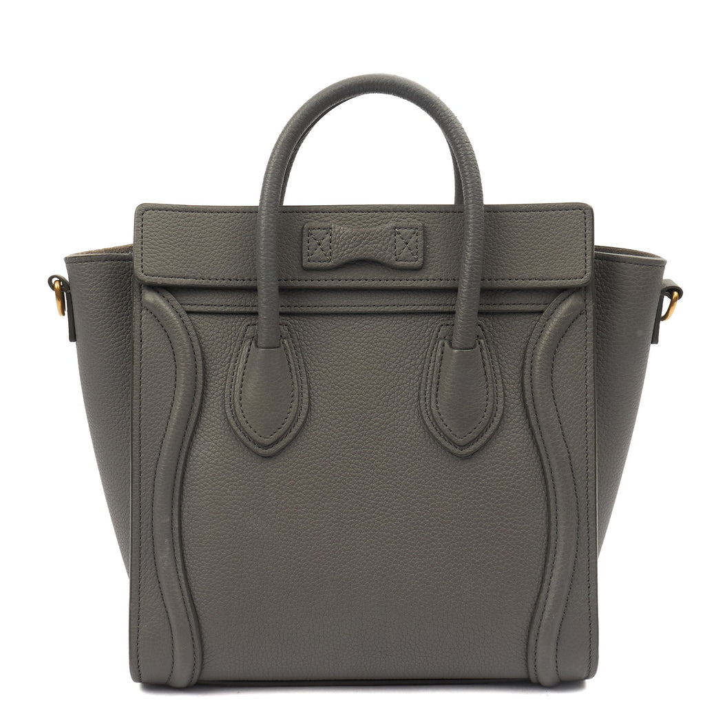 Celine Cross Body Luggage - Nano in Kohl, Leather — Detail View