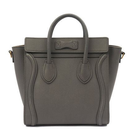 Celine Cross Body Luggage - Nano in Kohl, Leather — Detail View