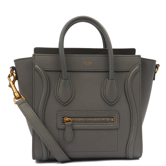 Celine Cross Body Luggage - Nano in Kohl, Leather — Front View