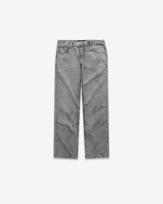 Benir Clothing Distressed Denim - Stone Grey — 28 — Front View