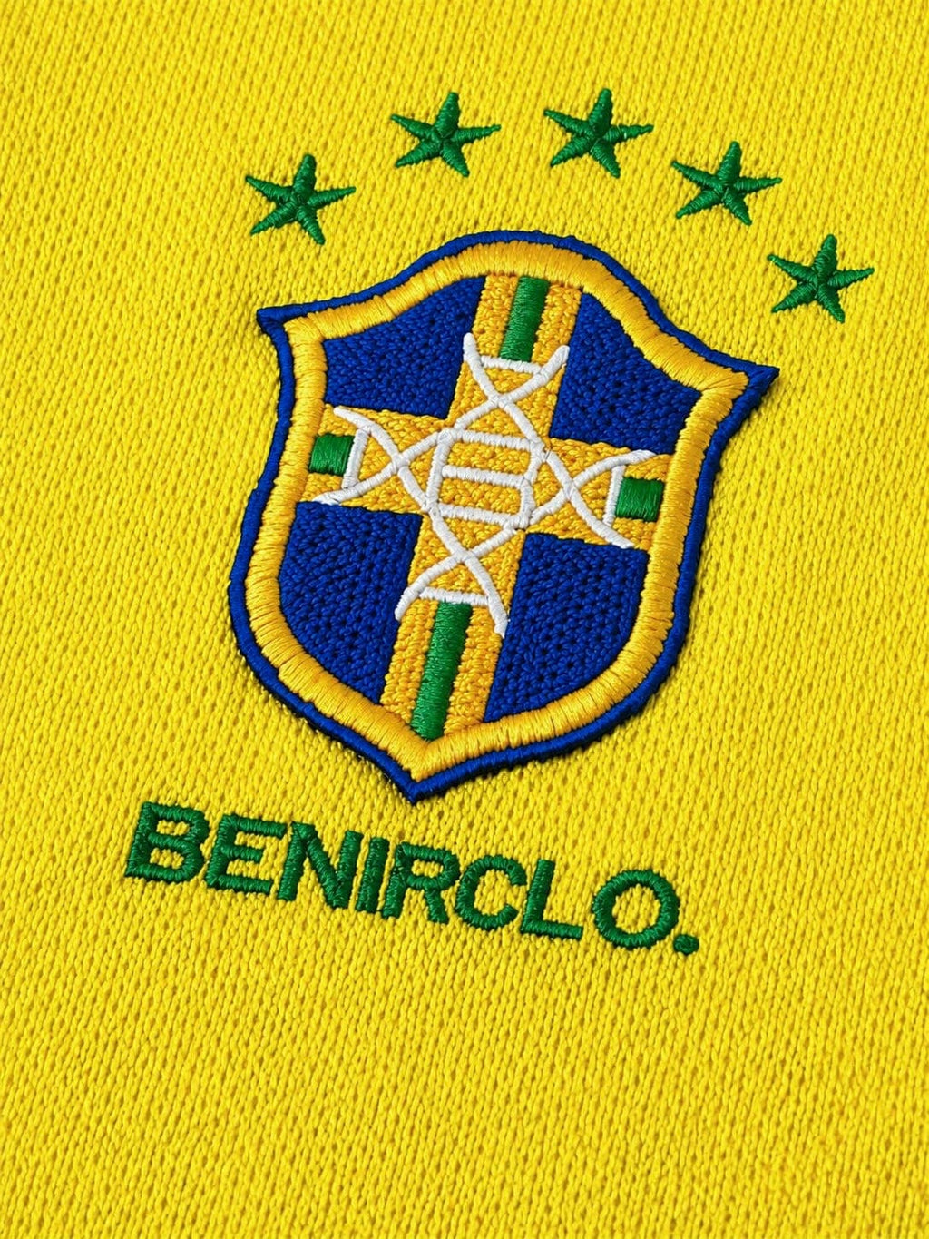 Benir Clothing 04 dinho inspired knit Jersey - Yellow — XS — Top View