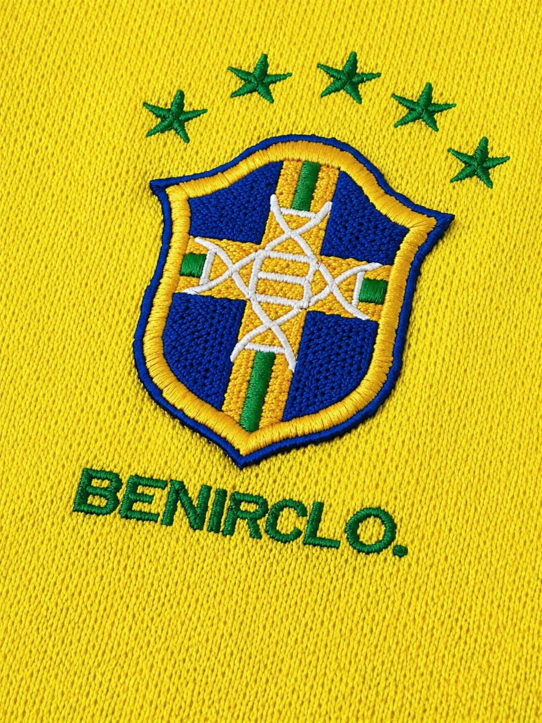 Benir Clothing 04 dinho inspired knit Jersey - Yellow — XS — Top View
