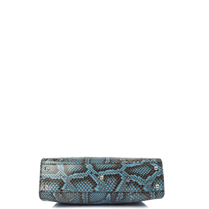 Fendi Top Handle Peekaboo - Medium in Blue, Python Leather — Top View