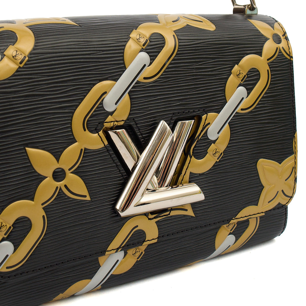 Louis Vuitton Cross Body Twist MM in Black, Epi Leather — Alternate View 8
