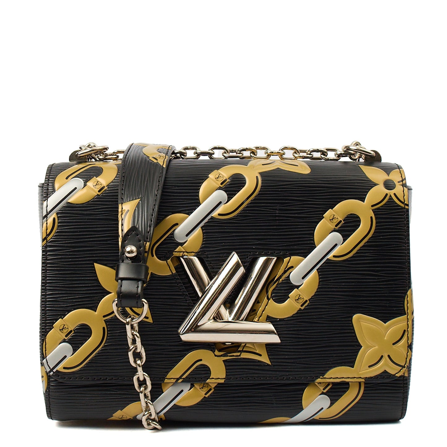 Louis Vuitton Cross Body Twist MM in Black, Epi Leather — Alternate View 7