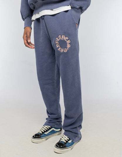 PLAYERS ONLY WASHED NAVY EMBROIDERED SWEATPANTS — Small — Side View