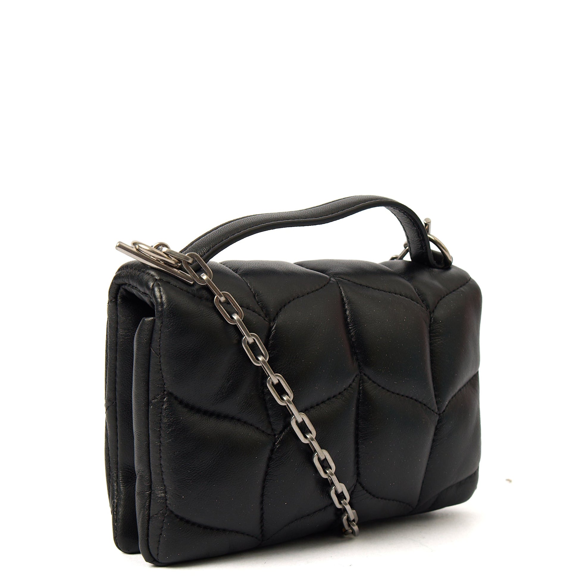 Mulberry Cross Body Little Softie in Black, Leather — Side View