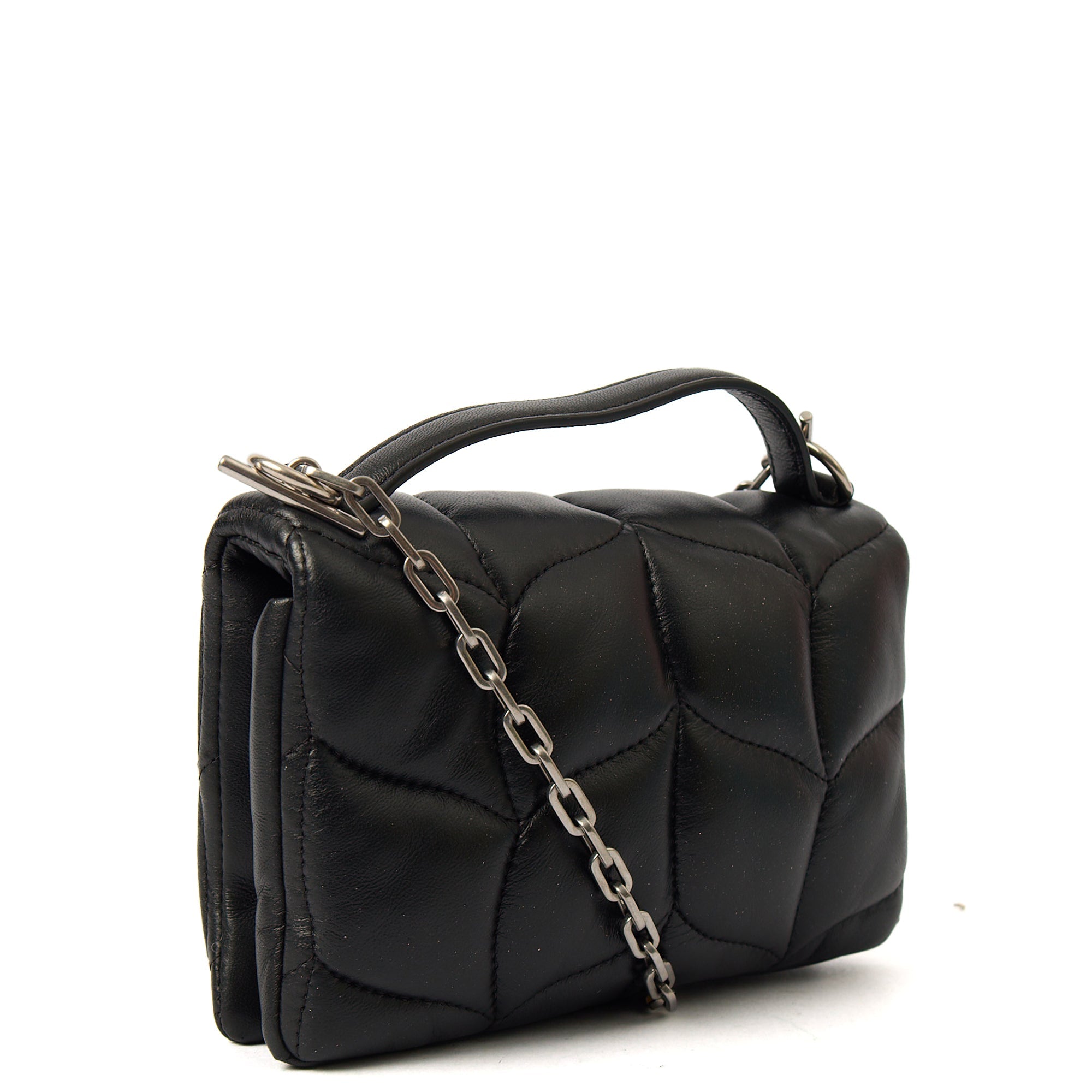Mulberry Cross Body Little Softie in Black, Leather — Side View