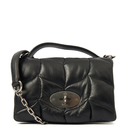 Mulberry Cross Body Little Softie in Black, Leather — Front View