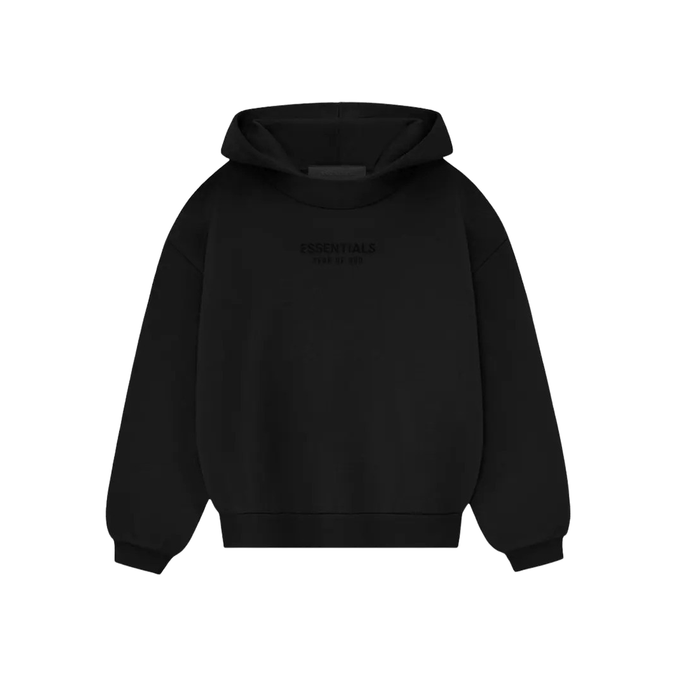 Fear of God Essentials Kids Hoodie 'Jet Black' — XXS - 2/3 — Front View