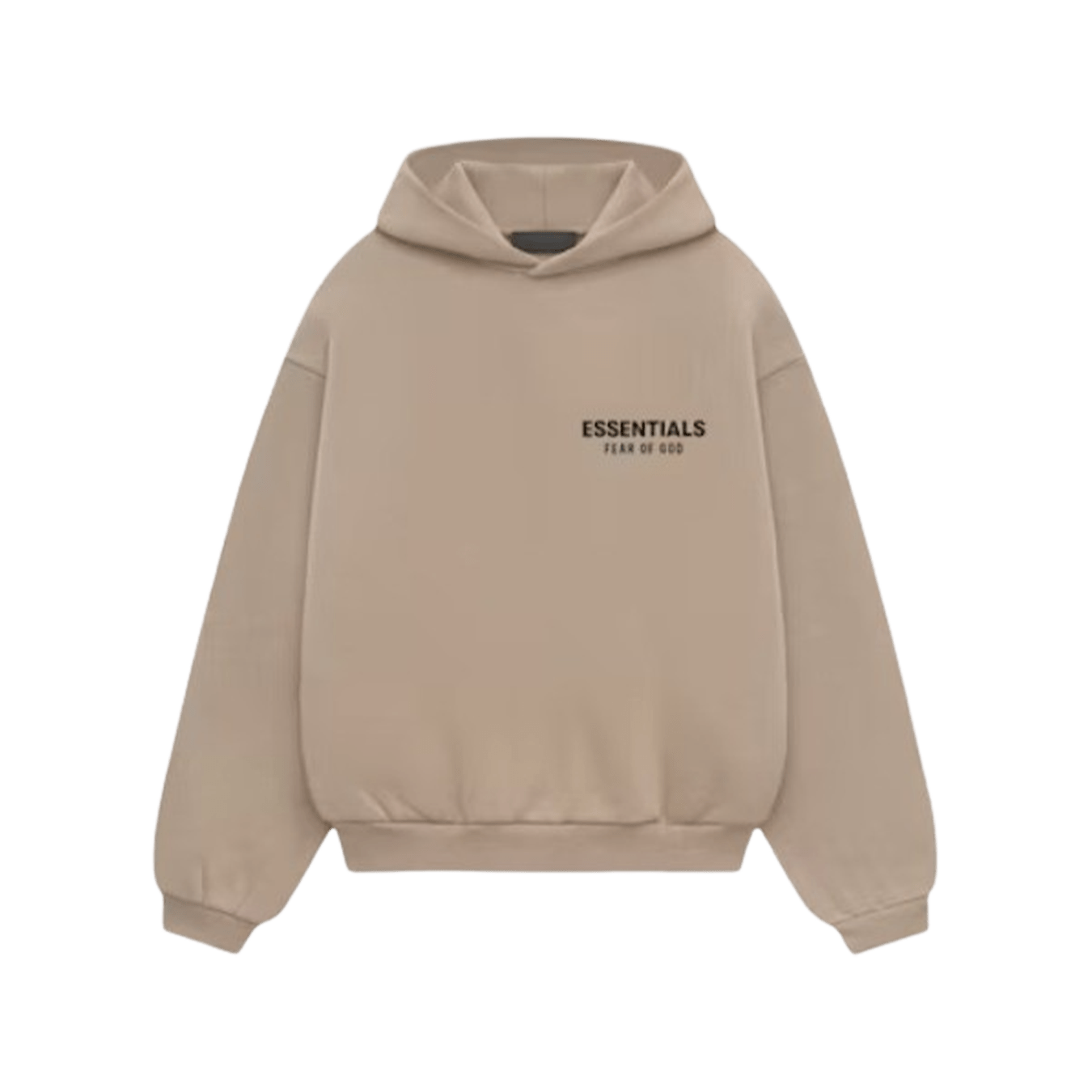 Fear of God Essentials Kids Fleece Hoodie 'Desert Sand' — XXS - 2/3 — Front View