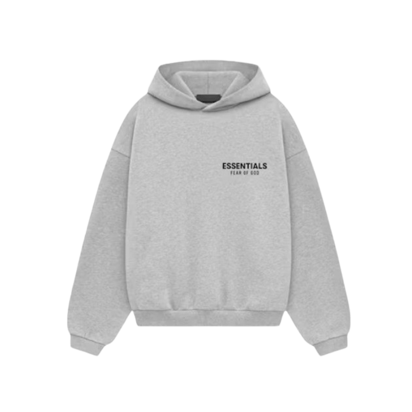 Fear of God Essentials Kids Fleece Hoodie 'Light Heather Grey' — XXS - 2/3 — Front View