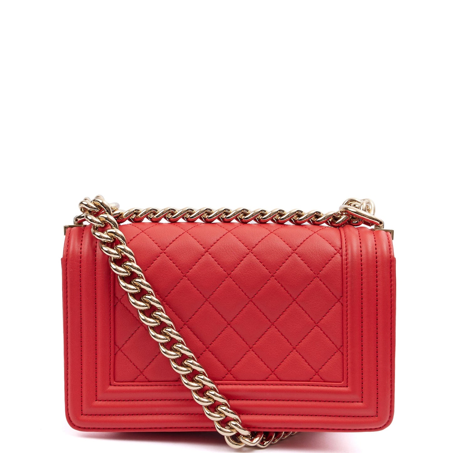Chanel Cross Body Boy - Small in Red, Leather — Alternate View 13