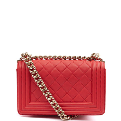 Chanel Cross Body Boy - Small in Red, Leather — Alternate View 13