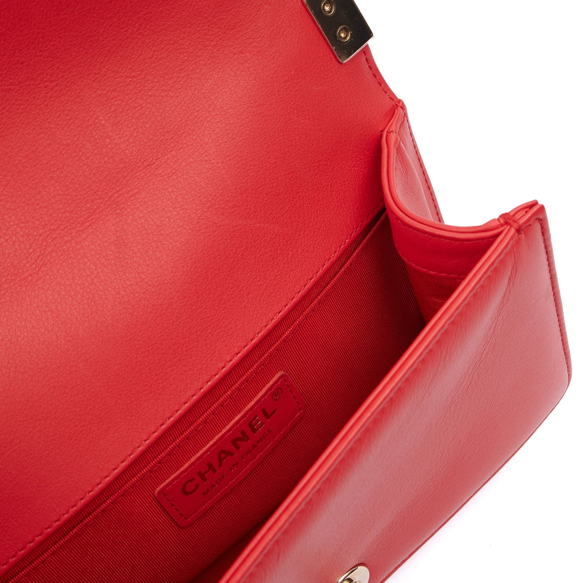 Chanel Cross Body Boy - Small in Red, Leather — Alternate View 10