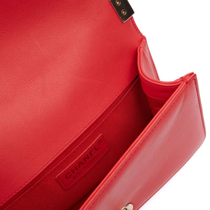 Chanel Cross Body Boy - Small in Red, Leather — Alternate View 20