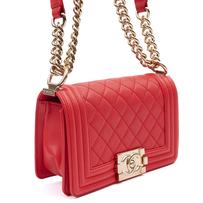 Chanel Cross Body Boy - Small in Red, Leather — Alternate View 8