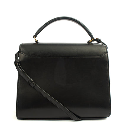 Saint Laurent Top Handle Cassandra Top Handle - Medium in Black, Leather — Alternate View 10