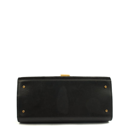 Saint Laurent Top Handle Cassandra Top Handle - Medium in Black, Leather — Alternate View 11