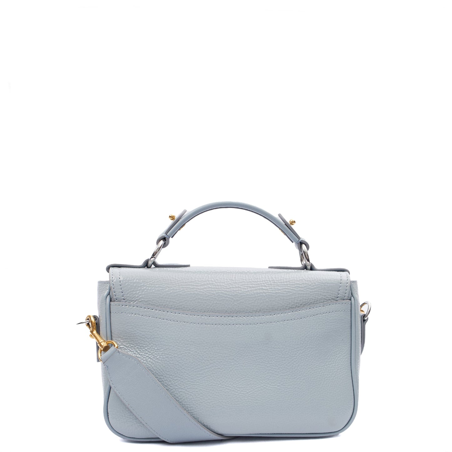 Mulberry Top Handle Bryn - Small in Blue, Patent Leather — Back View
