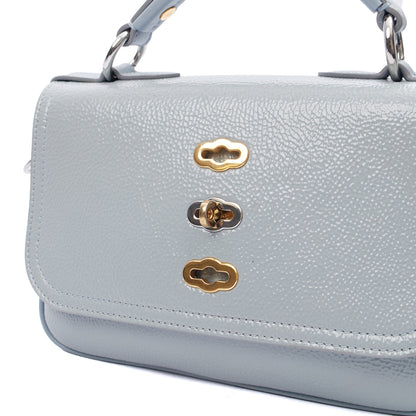 Mulberry Top Handle Bryn - Small in Blue, Patent Leather — Lifestyle View