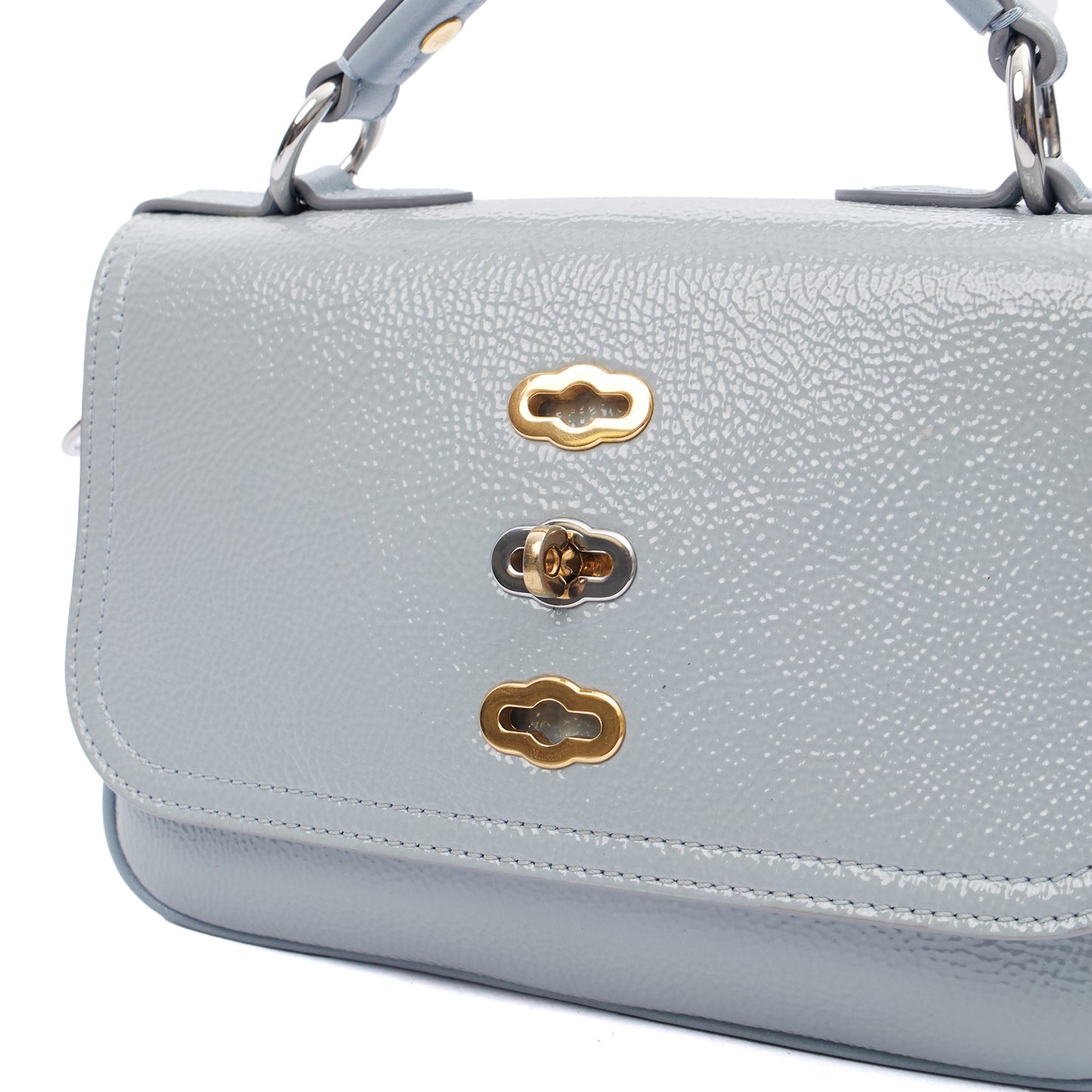 Mulberry Top Handle Bryn - Small in Blue, Patent Leather — Alternate View 13