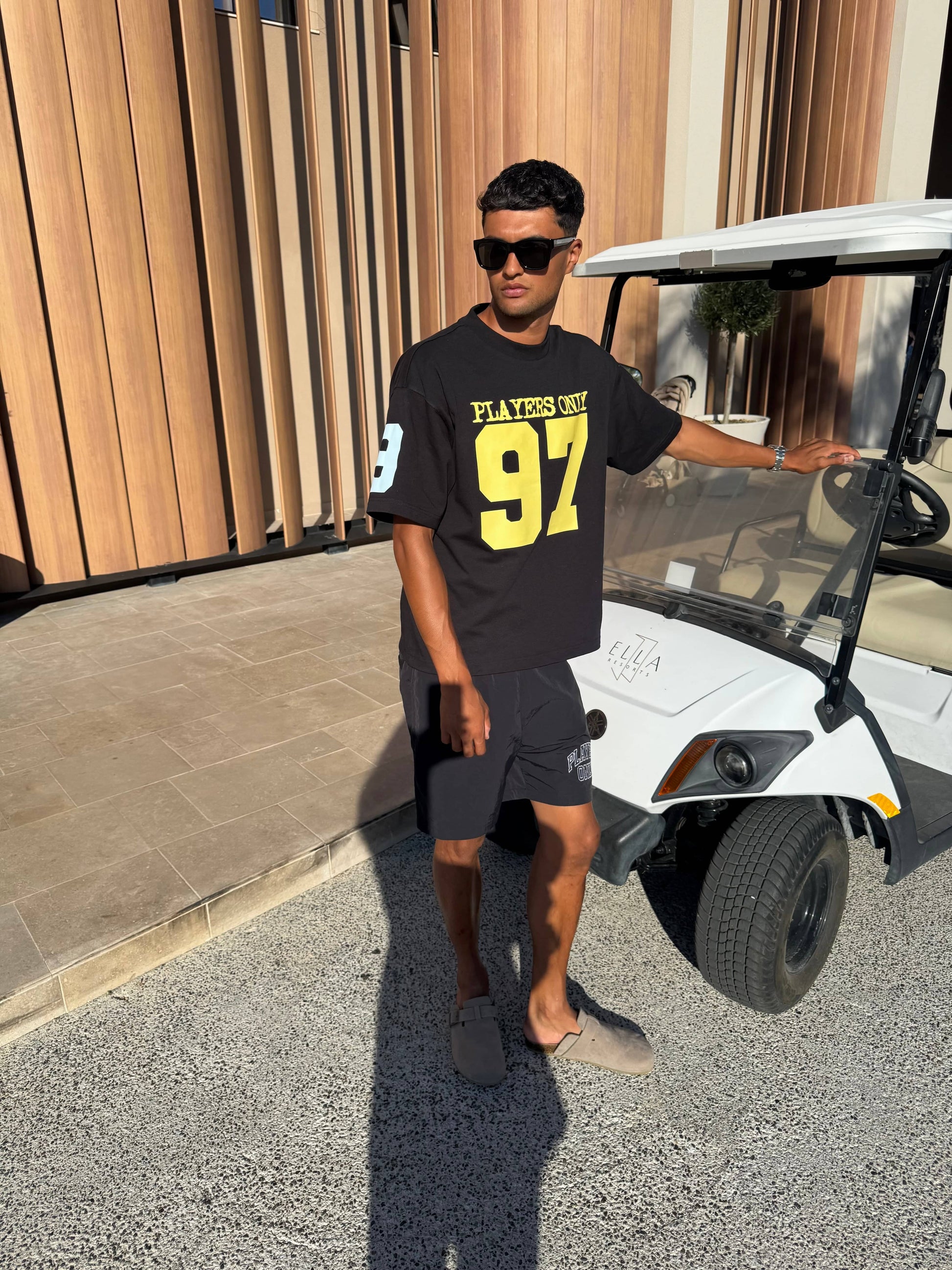 PLAYERS ONLY BLACK JERSEY TEE — XS — Top View
