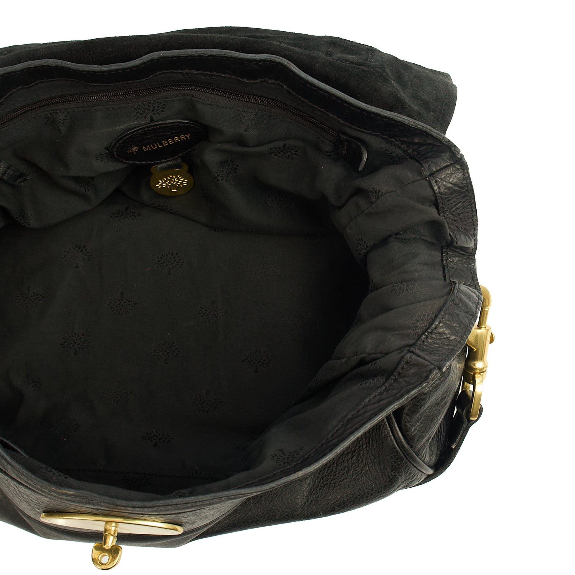 Mulberry Satchel Alexa in Black, Leather — Detail View