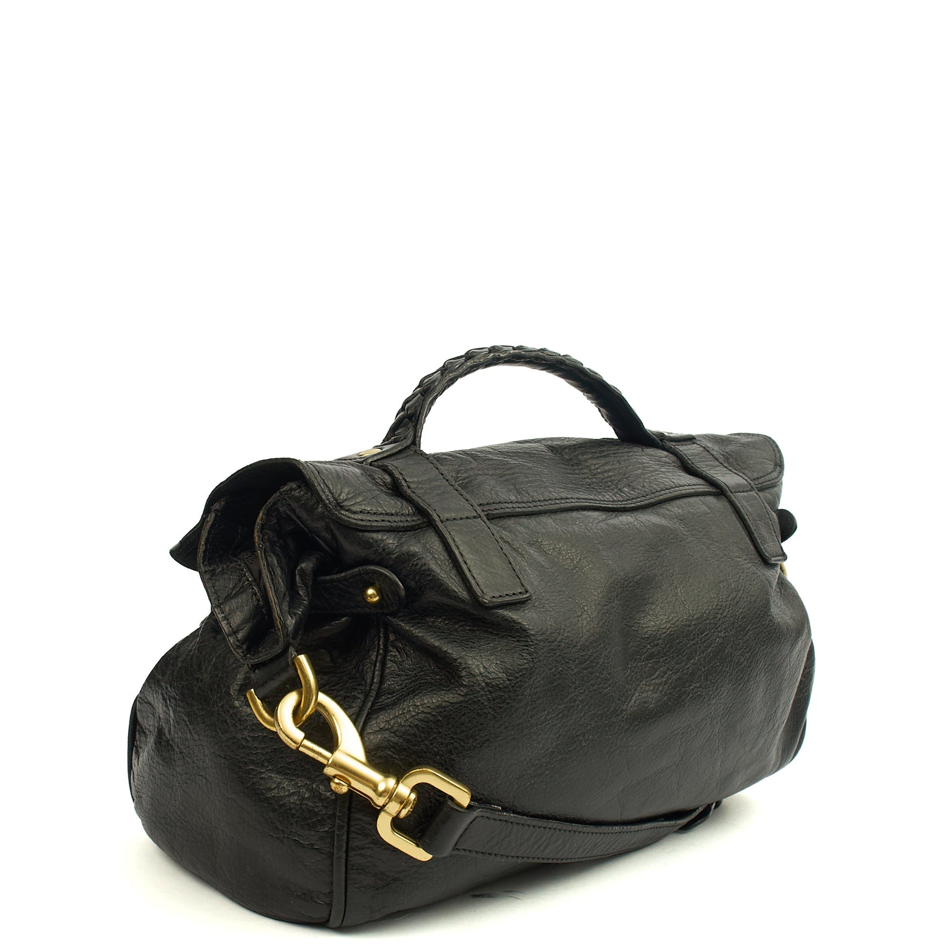 Mulberry Satchel Alexa in Black, Leather — Side View