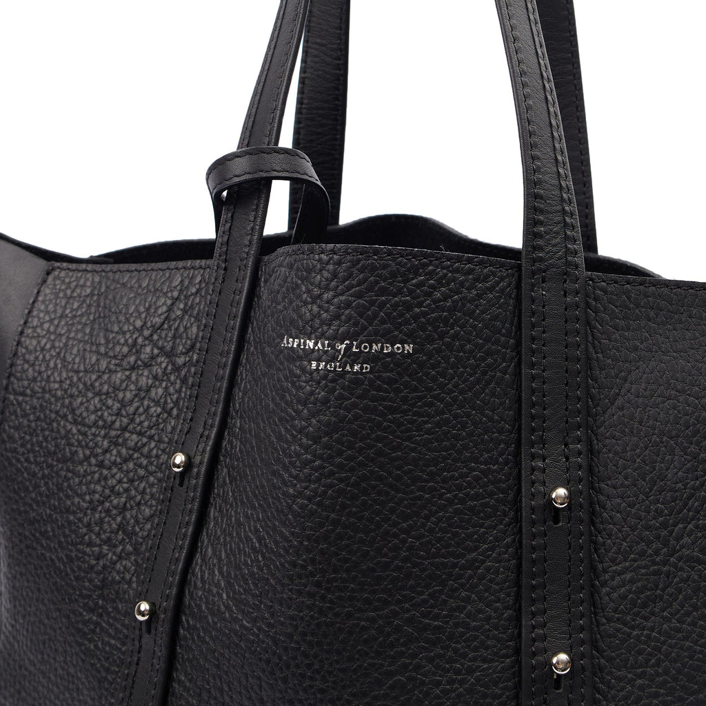 Aspinal of London Tote London Tote - Midi in Black, Leather — Alternate View 13