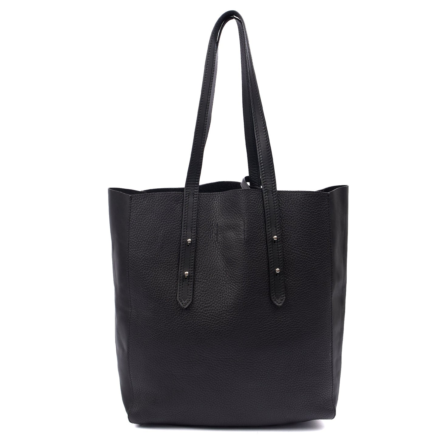 Aspinal of London Tote London Tote - Midi in Black, Leather — Back View