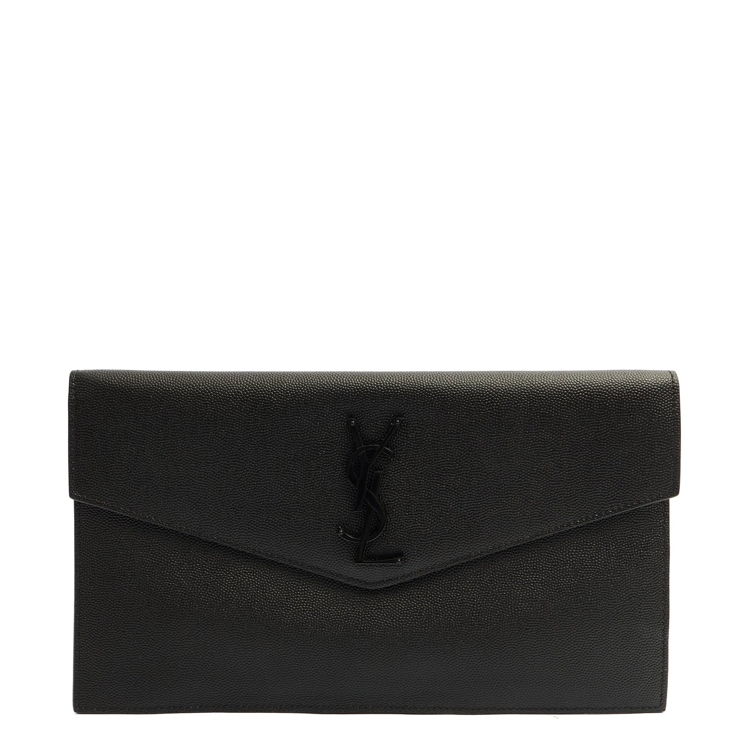 Saint Laurent Clutch Uptown Pouch in Black, Calfskin Leather — Alternate View 15
