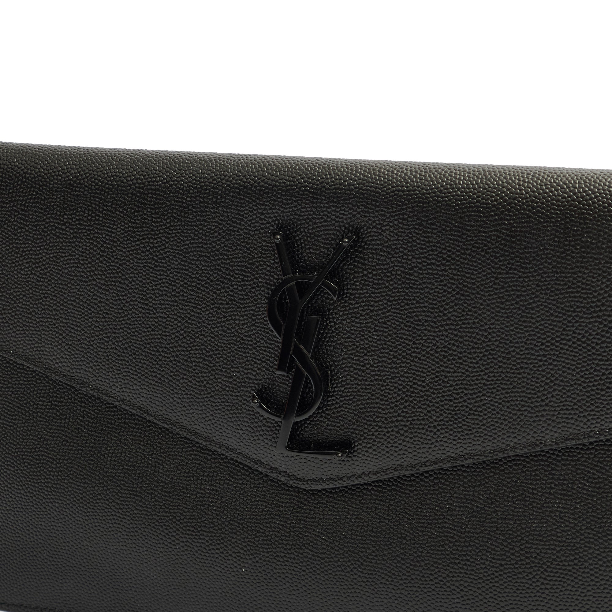 Saint Laurent Clutch Uptown Pouch in Black, Calfskin Leather — Alternate View 12