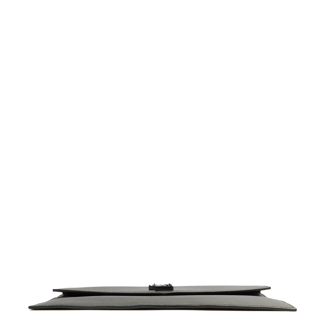 Saint Laurent Clutch Uptown Pouch in Black, Calfskin Leather — Alternate View 11