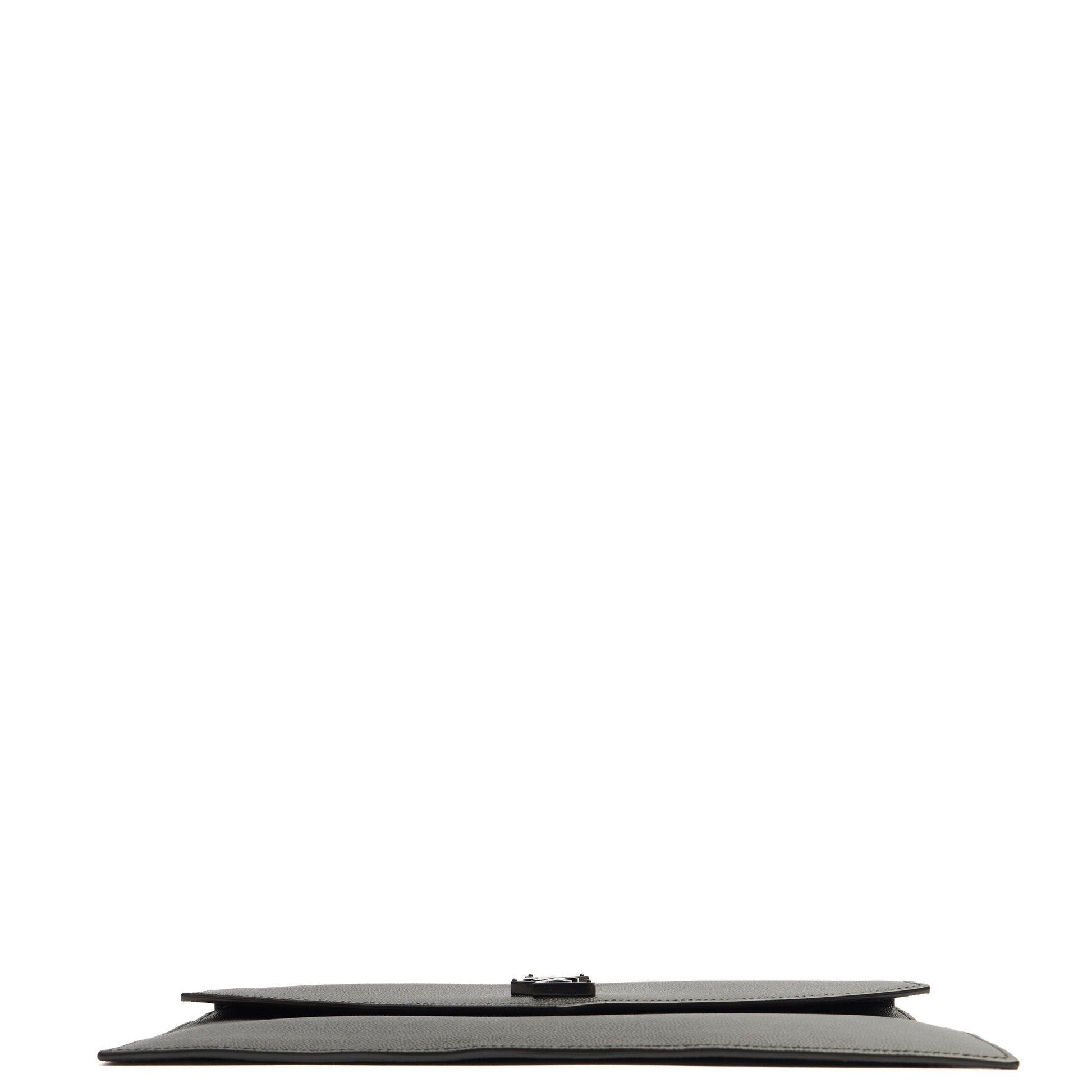 Saint Laurent Clutch Uptown Pouch in Black, Calfskin Leather — Alternate View 18