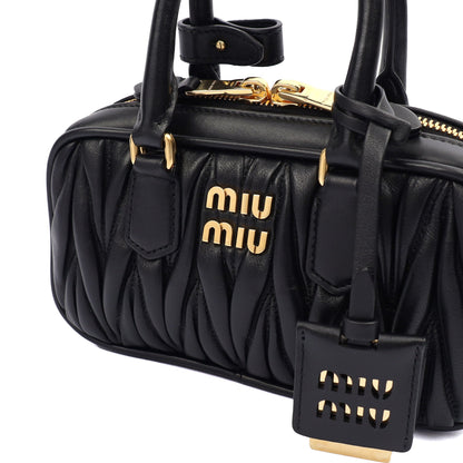 Miu Miu Tote Arcadie in Black, Leather — Lifestyle View