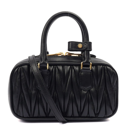 Miu Miu Tote Arcadie in Black, Leather — Back View