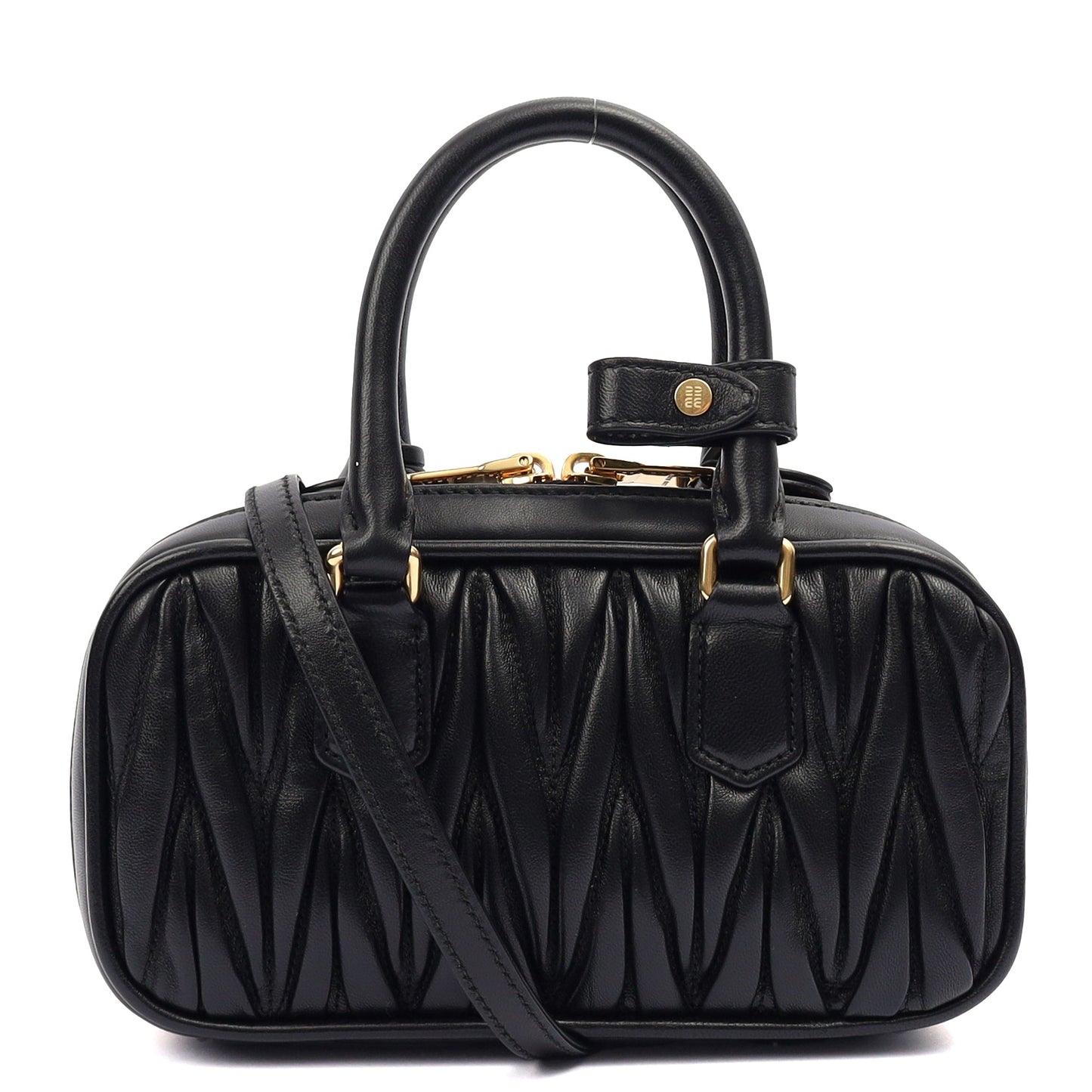 Miu Miu Tote Arcadie in Black, Leather — Alternate View 9