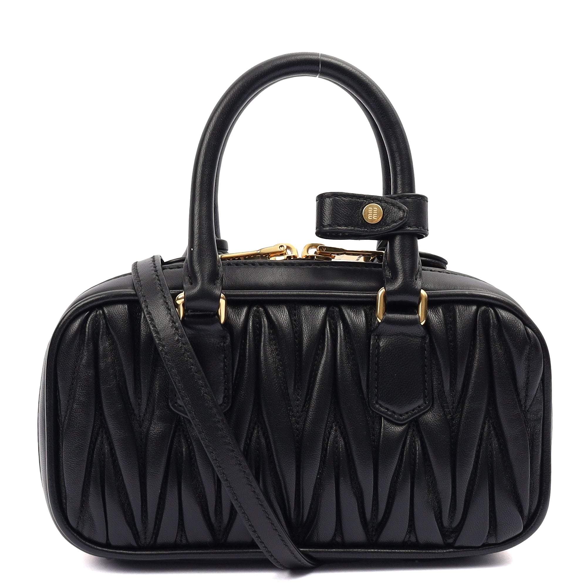 Miu Miu Tote Arcadie in Black, Leather — Alternate View 9